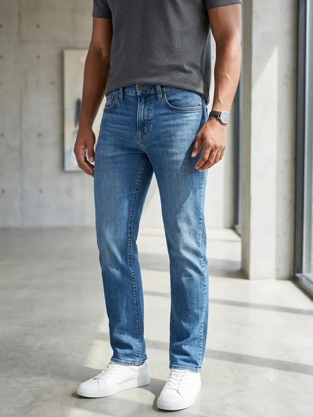 Take 50% OFF-Cremieux Classic Men’s Blue Denim Jeans - Straight, Size-31/32